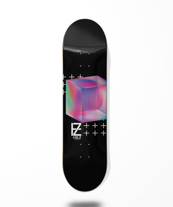 Holz skate deck - Prismatic Cube